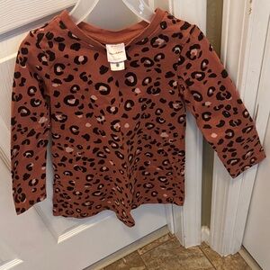 Hanna Andersson- Leopard Print Kids Long Sleeve Dress, Size 4. Gently Used.